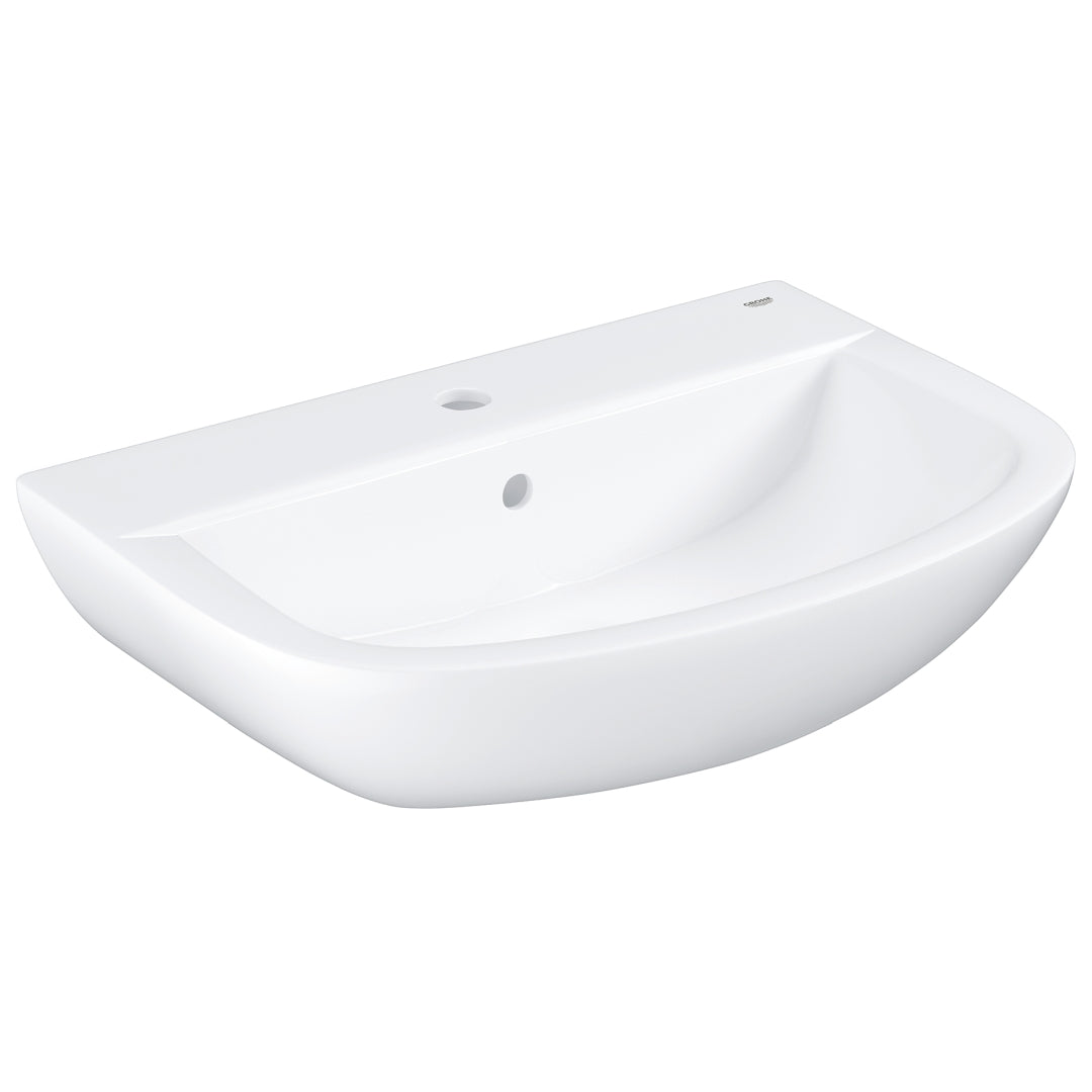 Grohe Bau Ceramic Wash Basin 60 Wall Fixings Not Included\ Alpine White