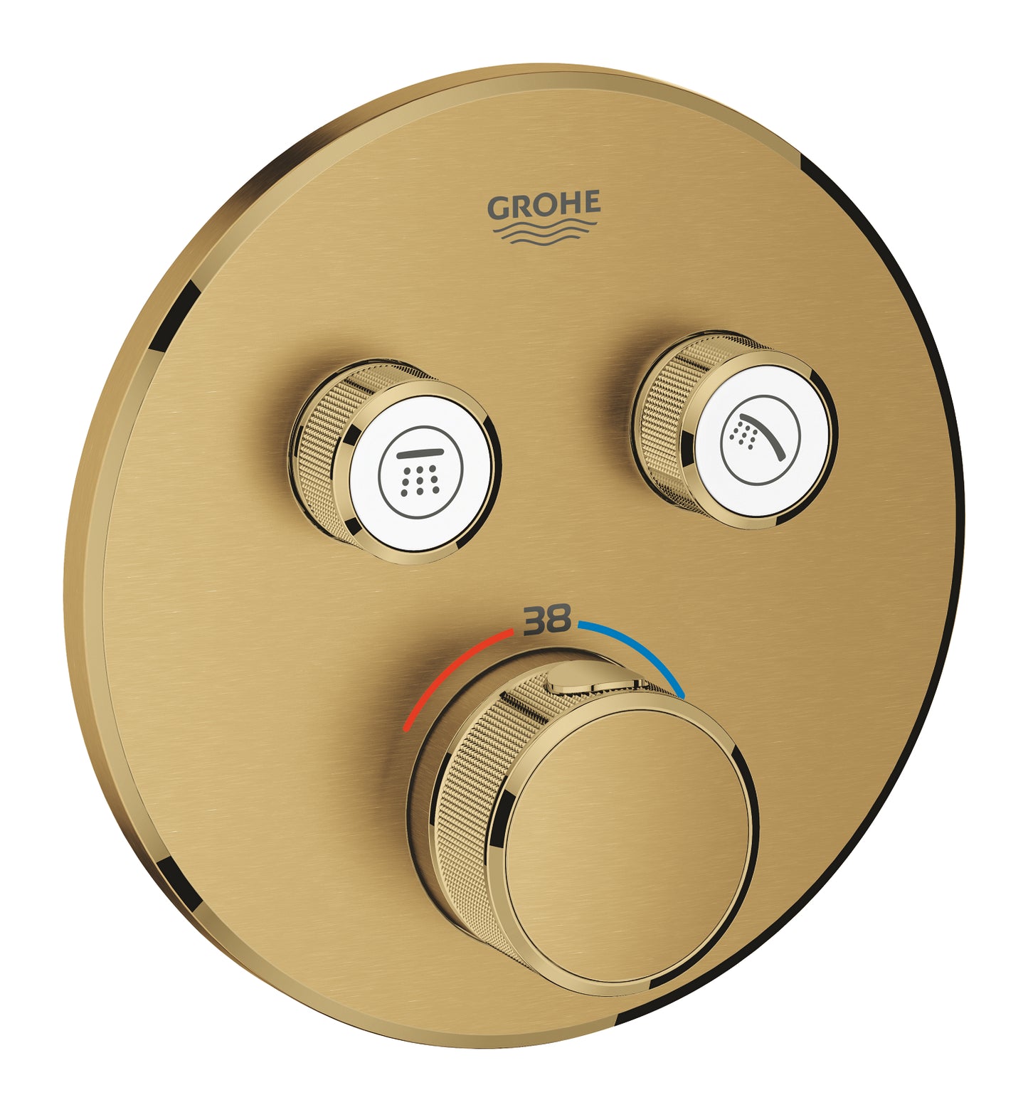 Grohe Grohtherm Smartcontrol Thermostat For Concealed Installation With 2 Valves Brushed Cool Sunrise