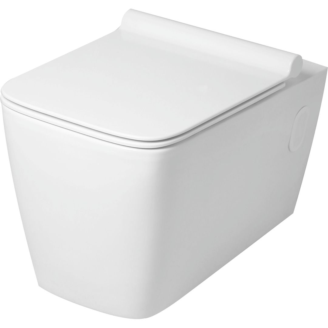 Vaal Refine Wall Hung Pan With Seat White