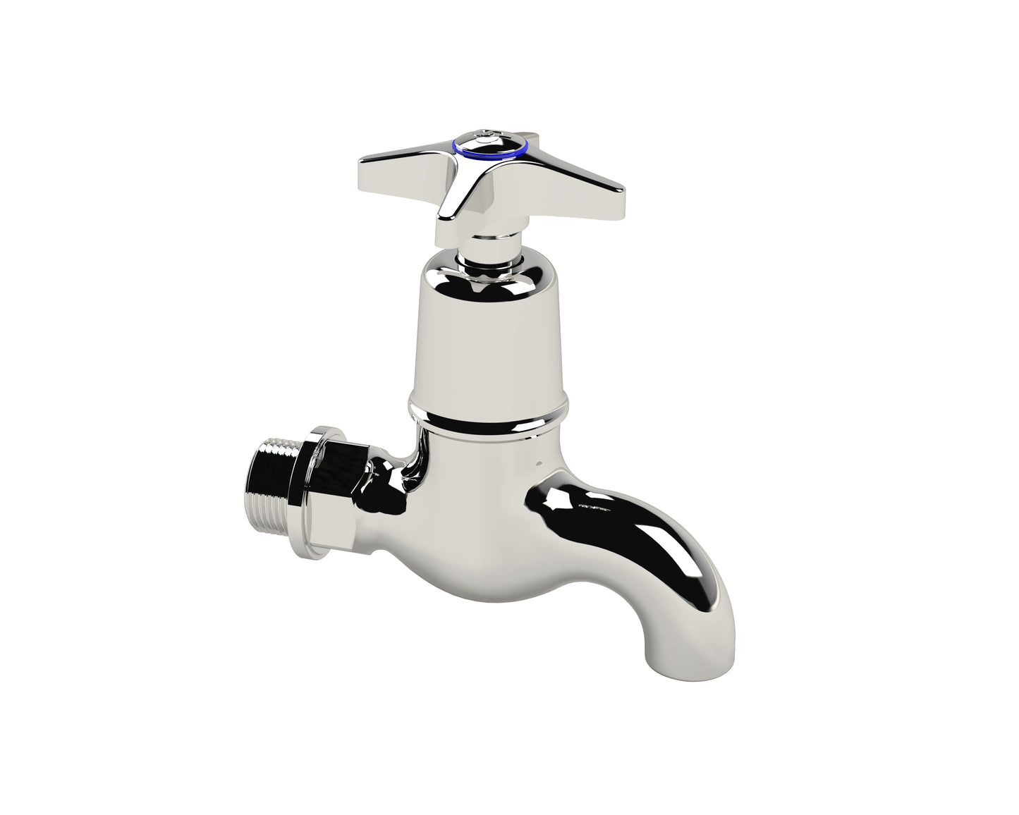 Cobra Star Heavy Pattern Bibtap Plain 1/2 MI Chrome