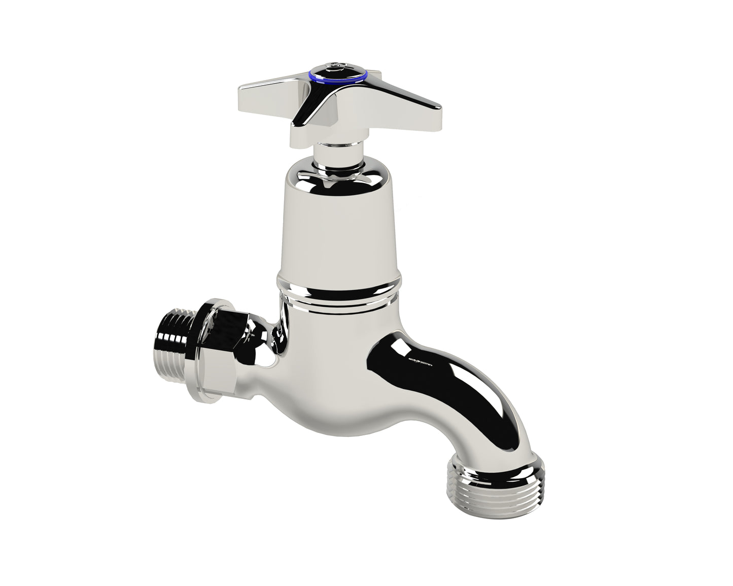 Cobra Star Heavy Pattern Hose Bibtap 1/2 MI Chrome