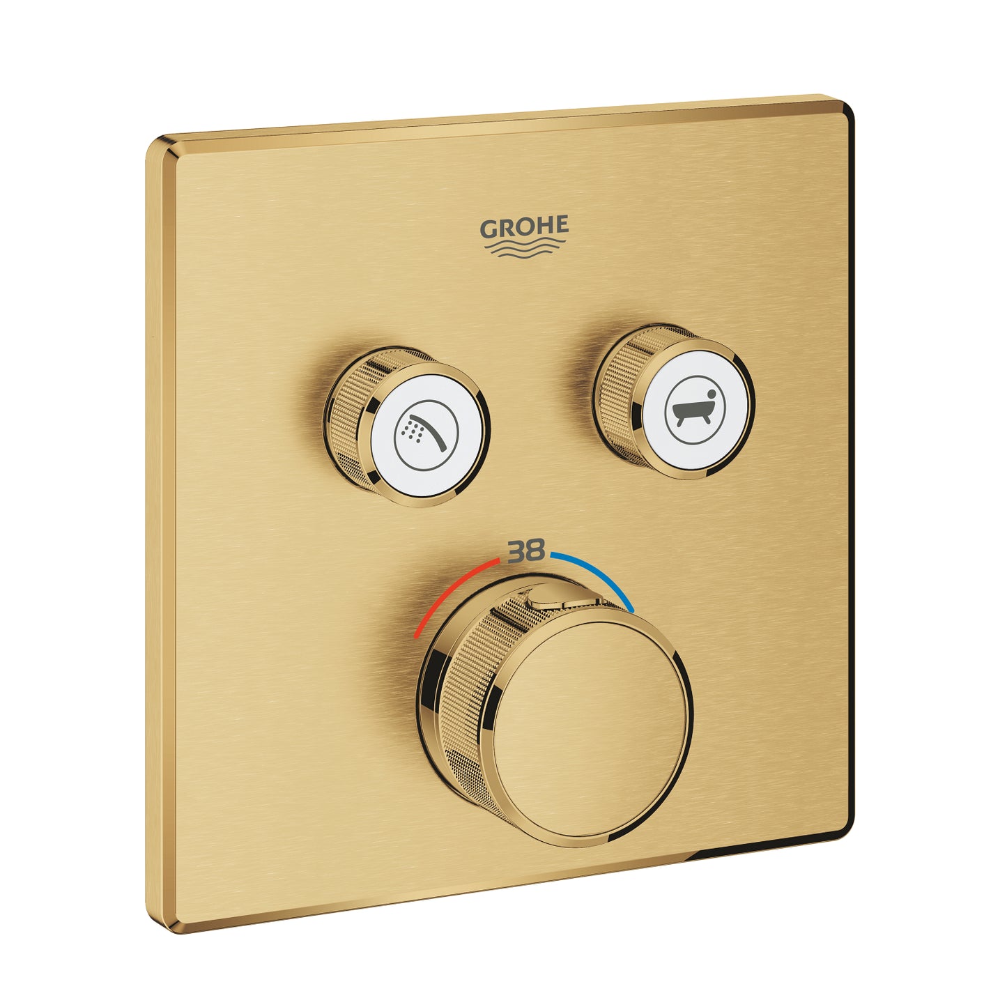 LAUNCHING MARCH 2026 Grohe Grohtherm Smartcontrol Thermostat For Concealed Installation With 2 Valves Brushed Cool Sunrise