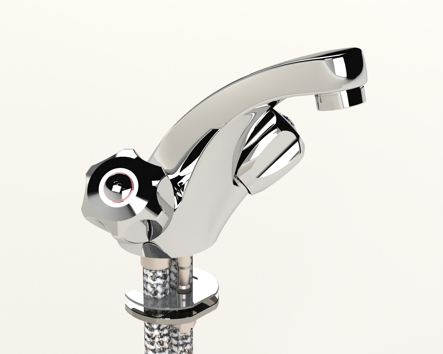 Cobra Stella Original Light Pattern Basin Mixer Cast Spout Plug&Chain 1/2 Chrome