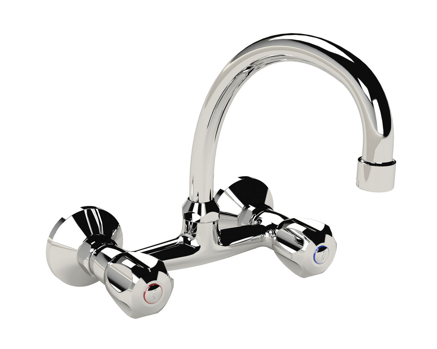 Cobra Stella Original Light Pattern Sink Mixer Wall Type Swivel Spout 1/2 MI Chrome
