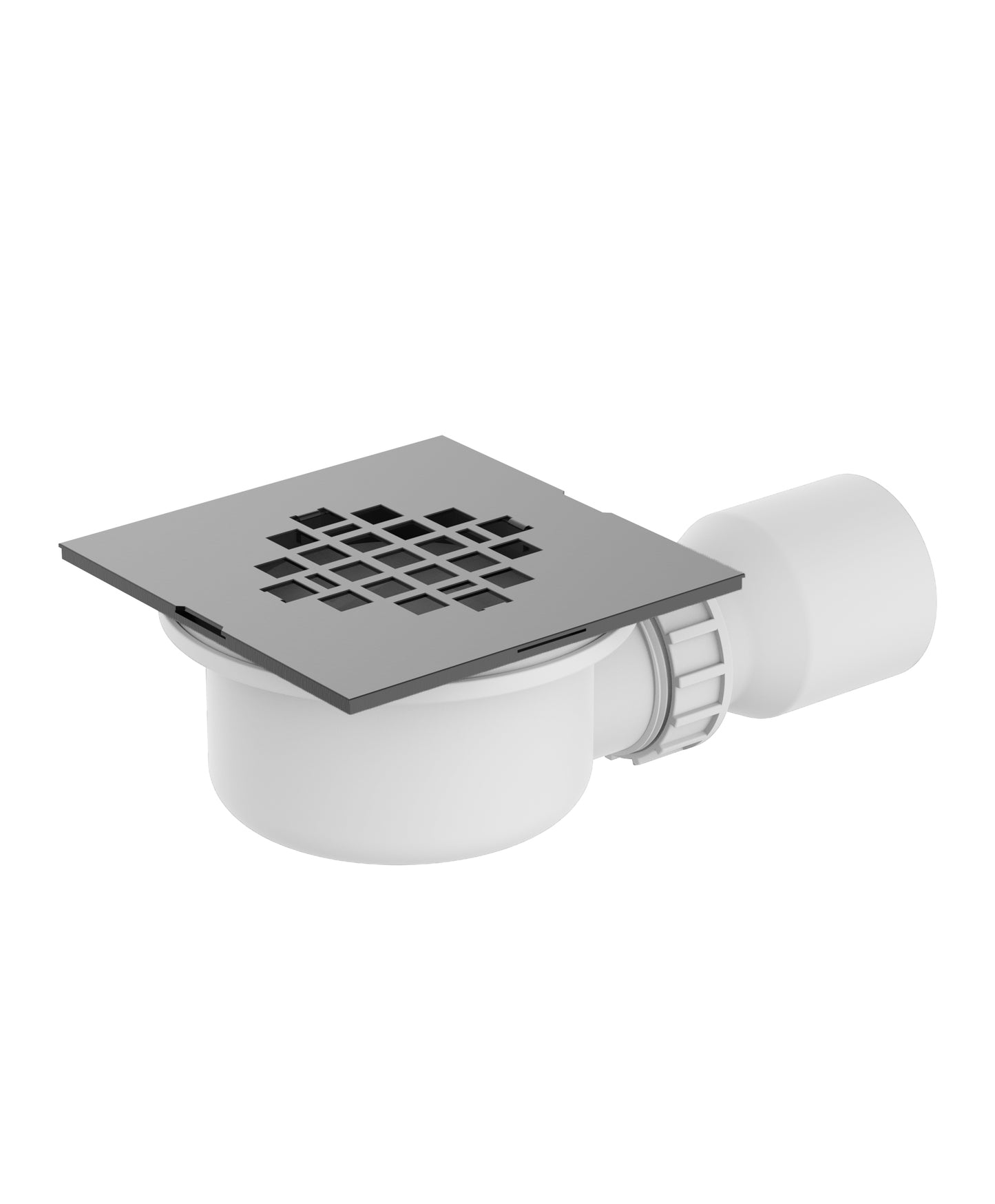 Cobra Seine Shower Waste Square Brushed Gun Grey