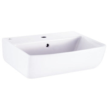 Cobra Arrive Wall Hung Square Basin 1 Taphole Taphole White