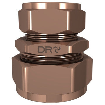 Cobra Compression Straight Coupler CXC 22X15 Rough Brass
