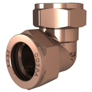 Cobra Compression Elbow 90 CXC 42mm Rough Brass