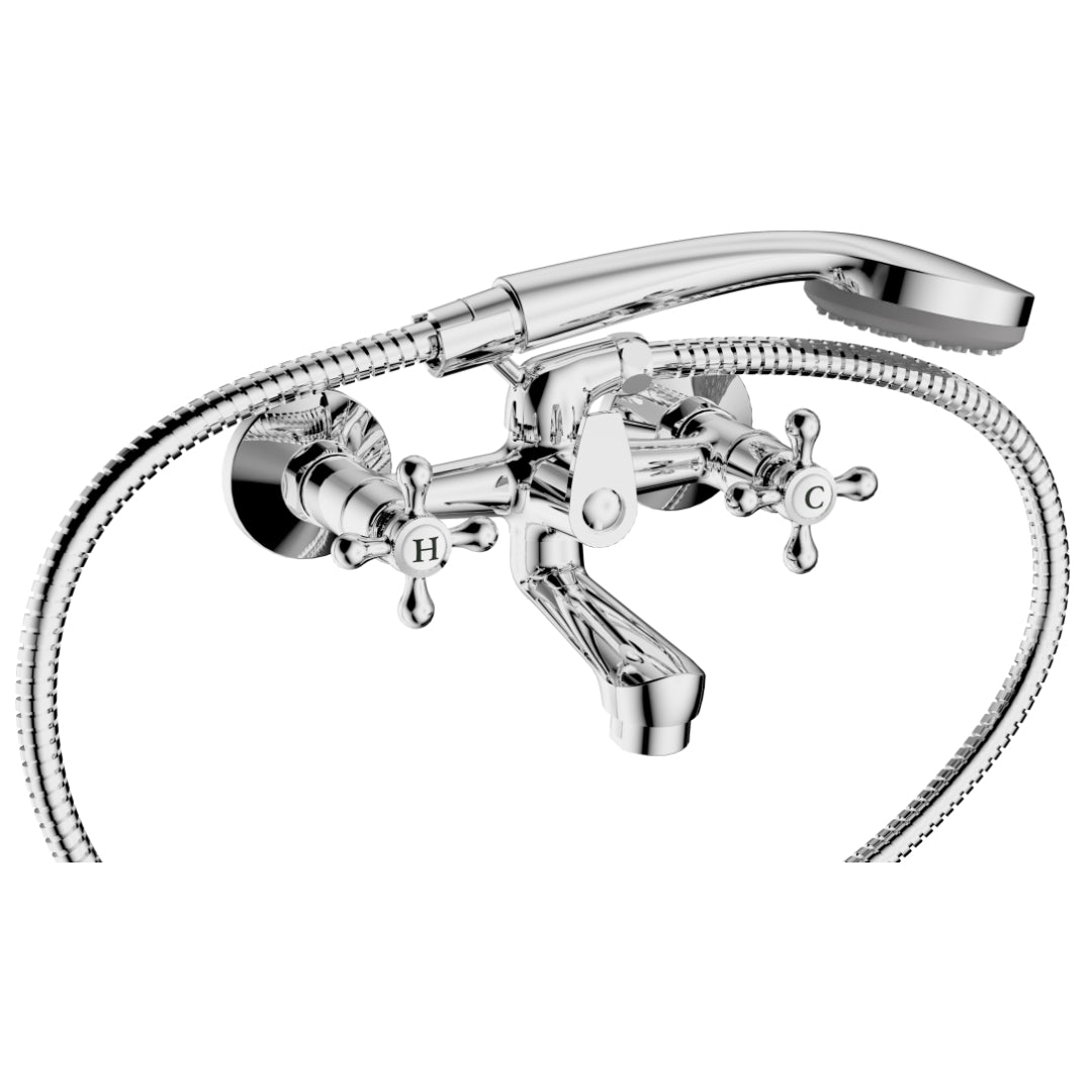 Cobra Roma Light Pattern Bath Mixer Wall Type & Handshower