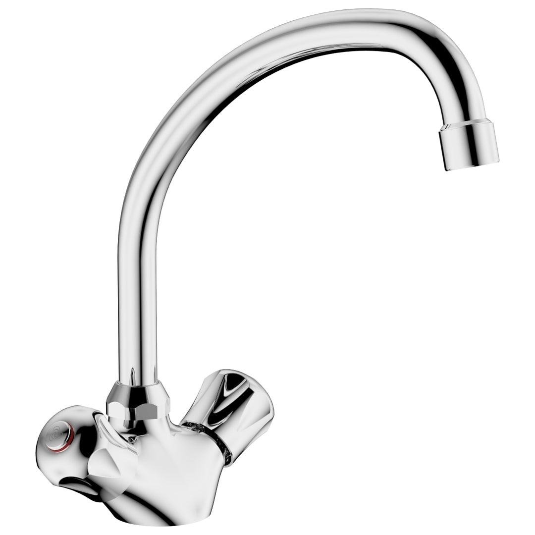 Cobra Stella Light Pattern Sink Mixer Pillar Type Swivel Spout 1/2 Chrome