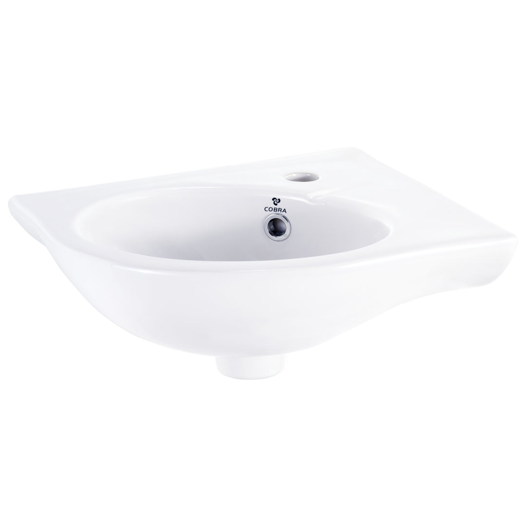 Cobra Shelter Wall Hung Corner Basin 1 Taphole White