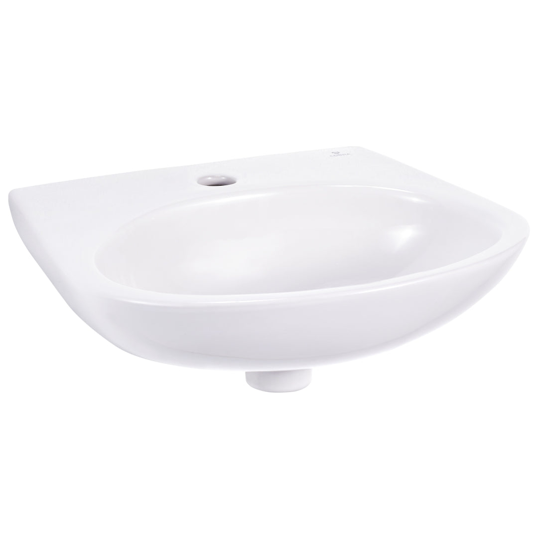 Cobra Welcome Wall Hung Medium Basin 1 Taphole White