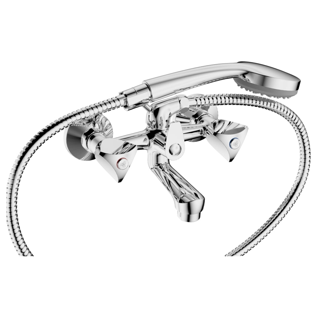 Cobra Carina Light Pattern Bath Diverter Mixer Wall Type Chrome