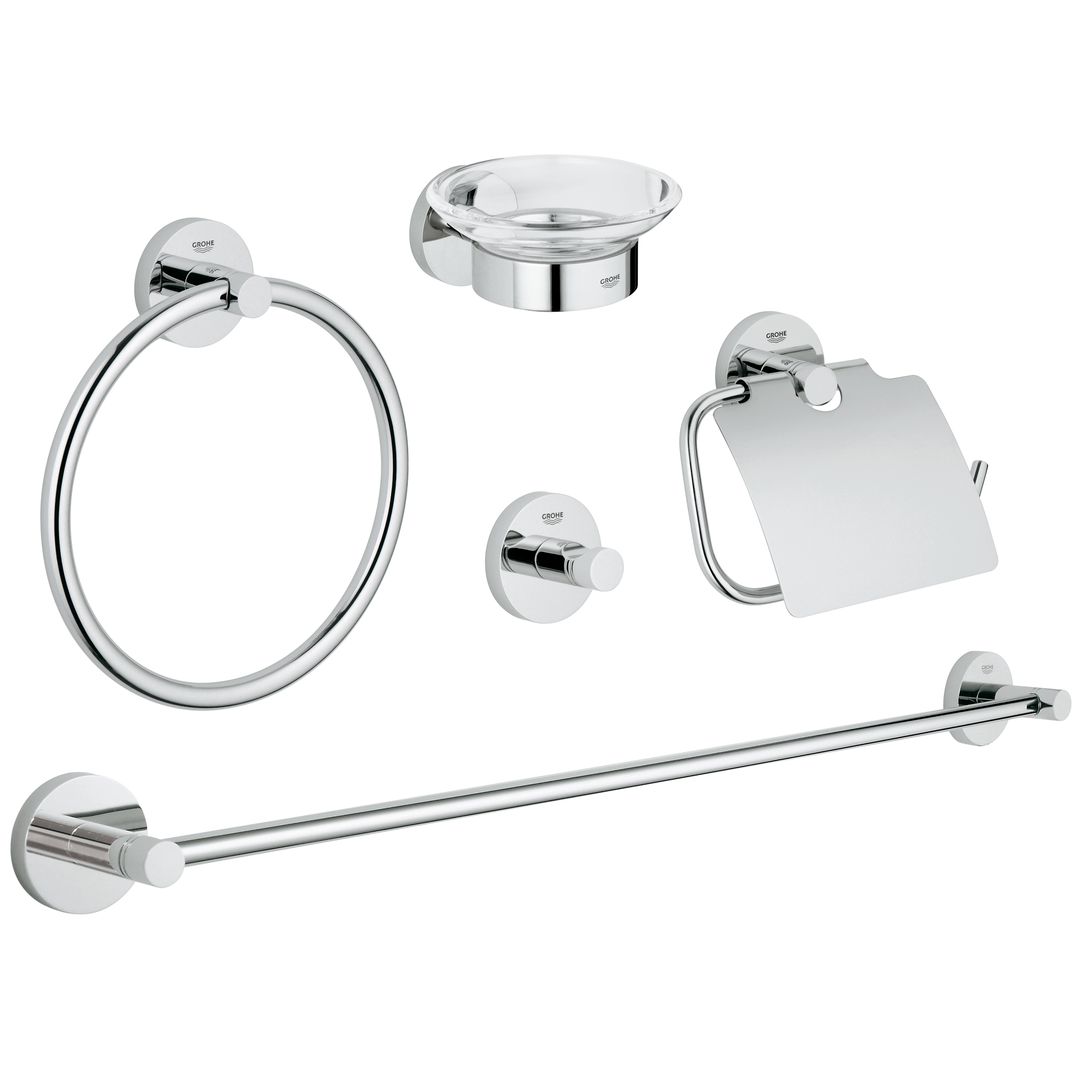 Grohe Essentials Master bathroom accessories set 5-in-1 chrome