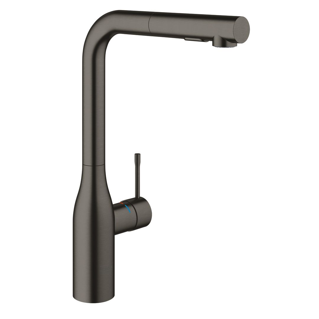 Grohe Essence Single-lever sink mixer 1/2" brushed hard graphite