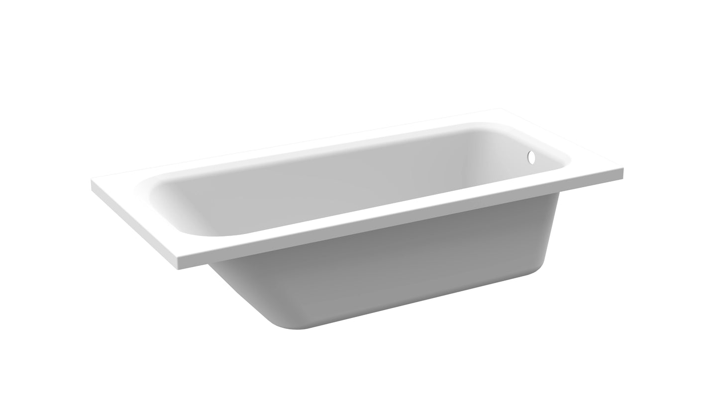 Cobra Carmen 1500x700x390 Built In Bath No Handles White