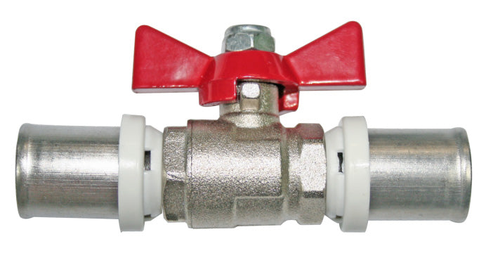 Cobra Crimp Ball Valve+Butterfly Handle 20 Triple O-Ring