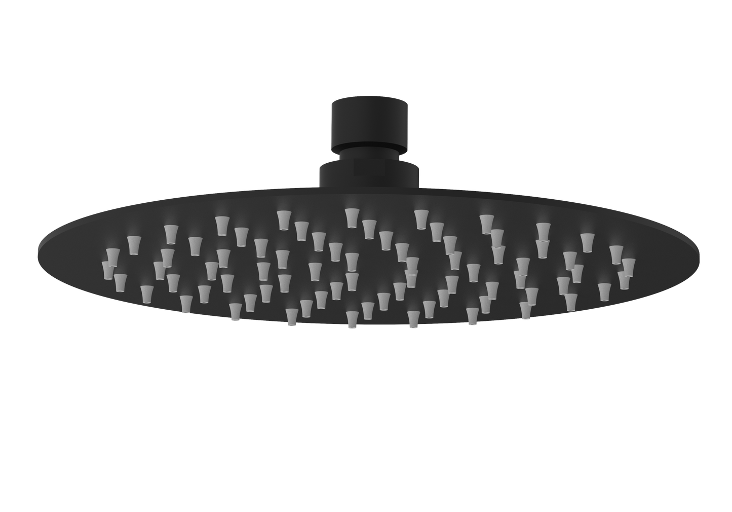 Cobra Seine Shower Head 1 Spray Round 200mm Matte Black