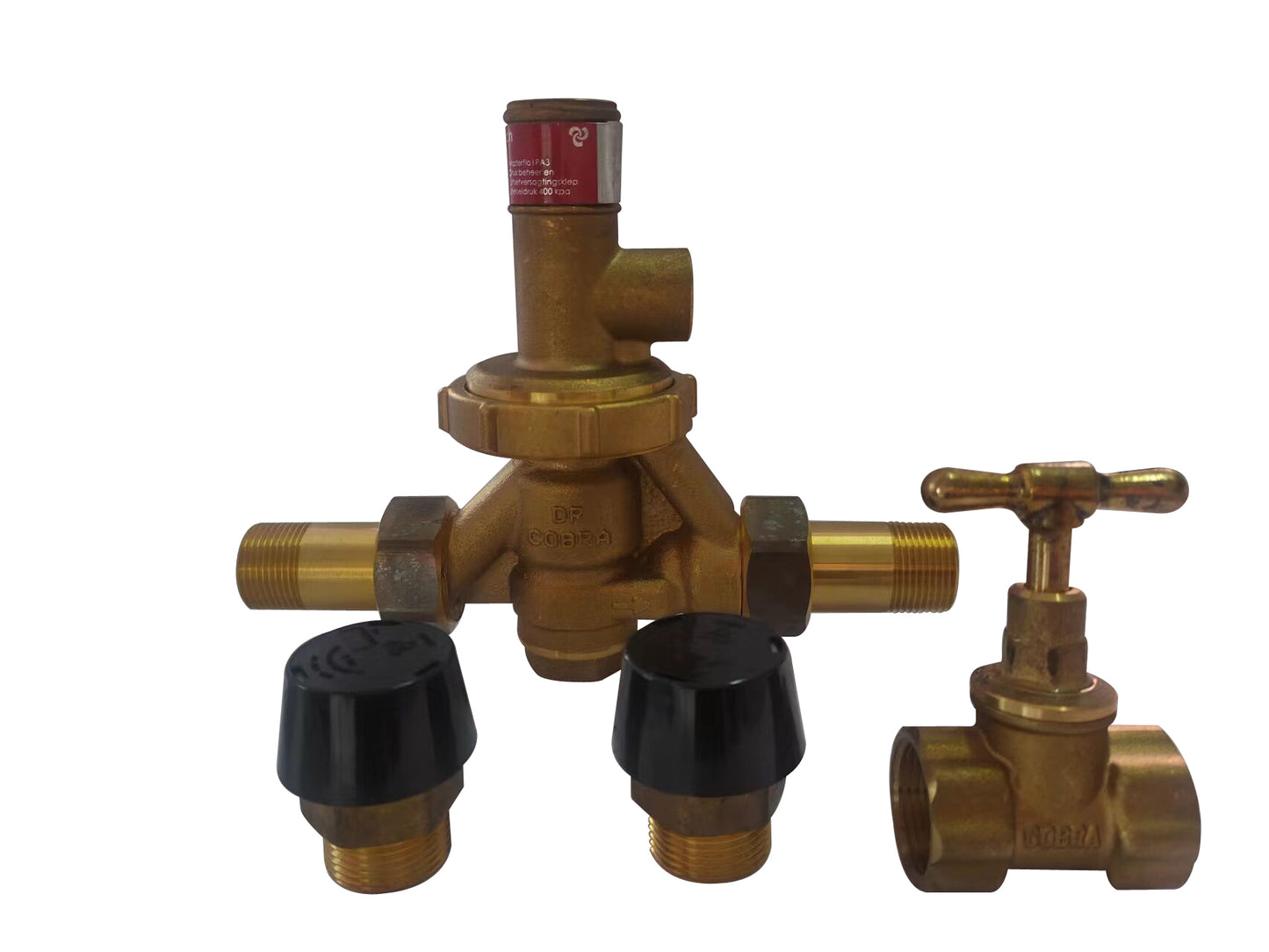Cobra MF1 Pressure Control Valve 400kPa Pack 3/4 MXM Rough Brass