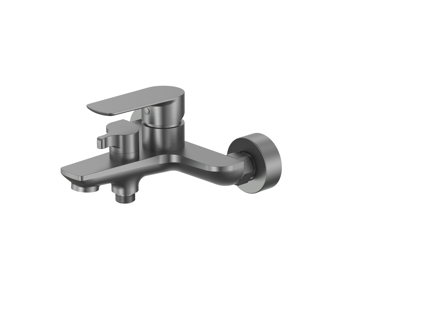 Cobra Seine Bath Mixer Exposed Wall Type Brushed Gun Grey