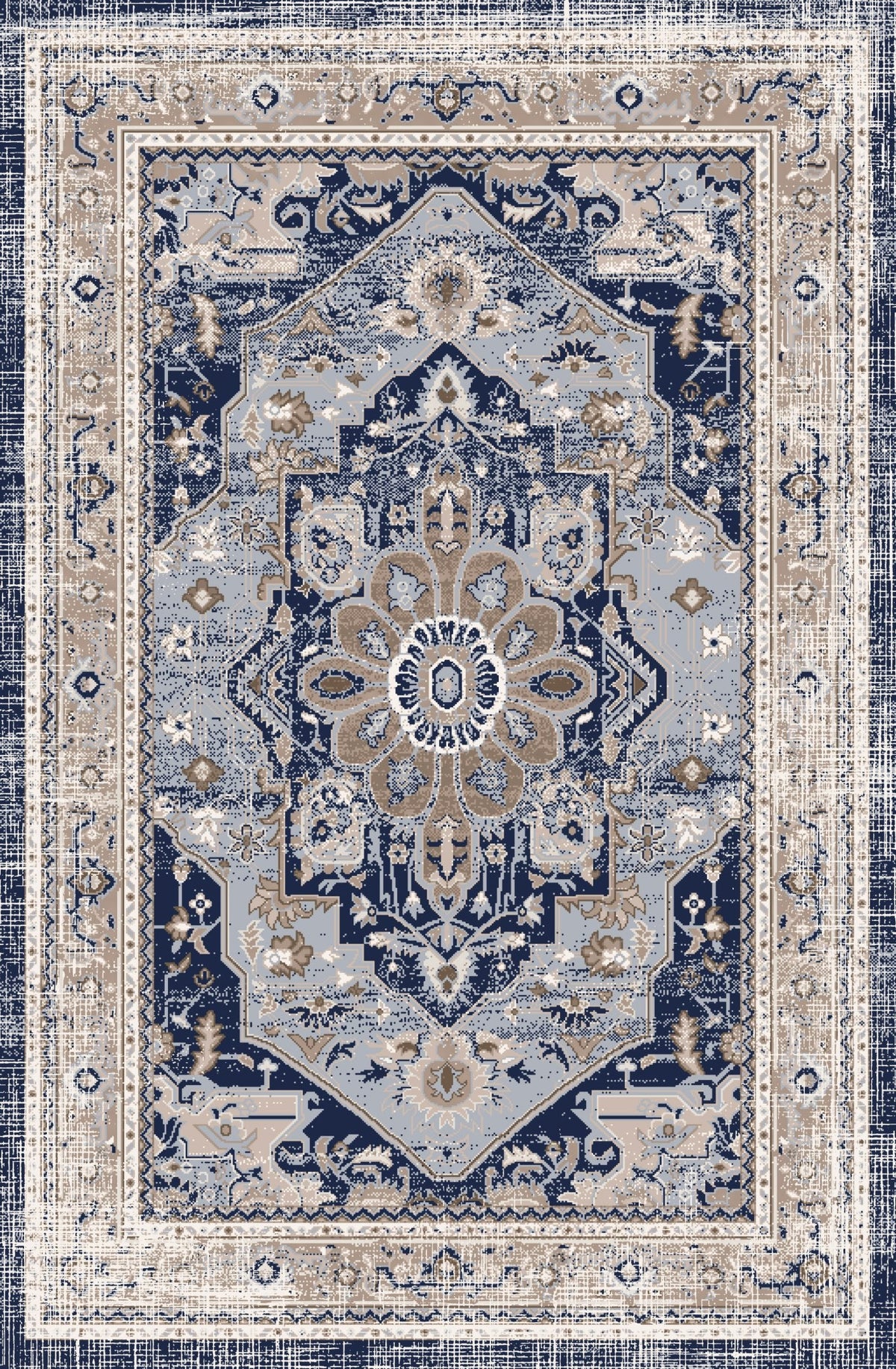 Wonder Rug Vintage Indigo Palace