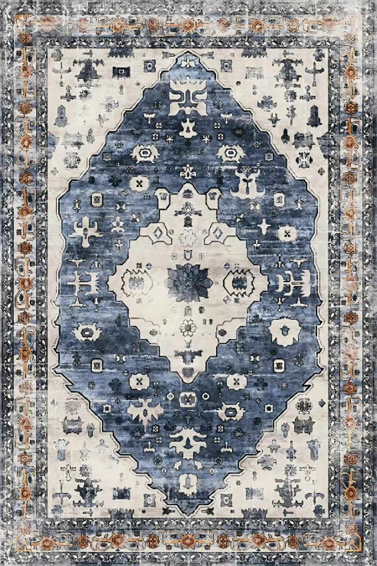 Wonder Rug Vintage Sapphire Garden