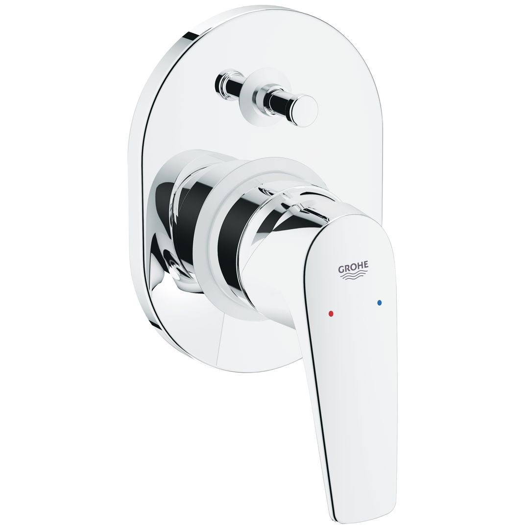 Grohe BauFlow Single-lever bath/shower mixer trim chrome
