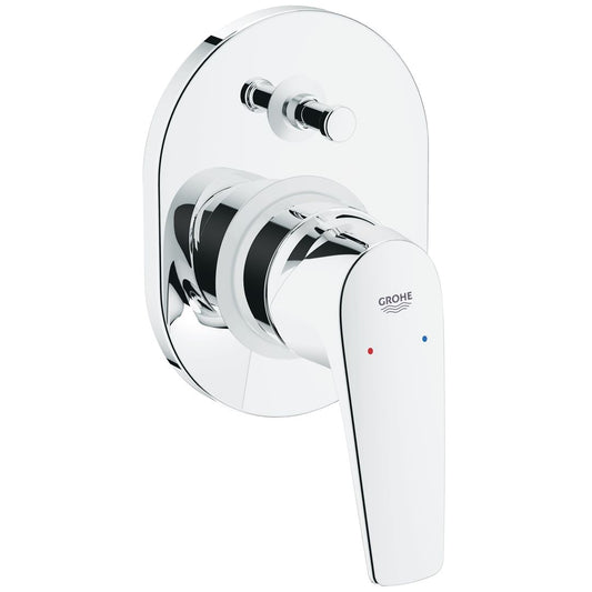 Grohe BauFlow Single-lever bath/shower mixer trim chrome
