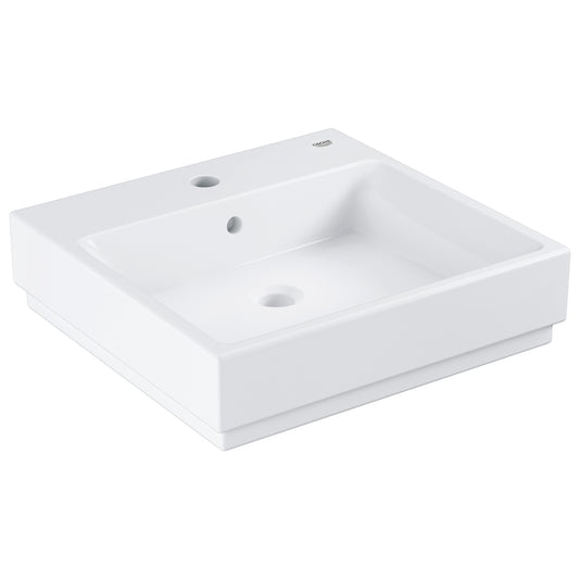 Grohe Cube Ceramic Wash Basin 50 Wall Fixings Not Included\ Alpine White