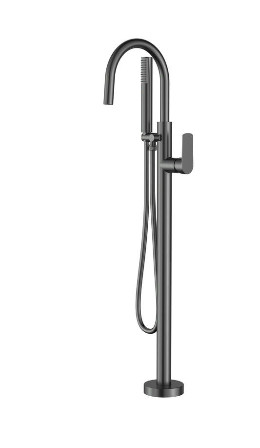 Cobra Seine Bath Mixer Freestanding Brushed Gun Grey