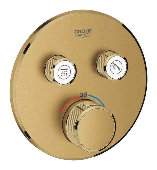 Grohe Grohtherm Smartcontrol Thermostat For Concealed Installation With 2 Valves Brushed Cool Sunrise