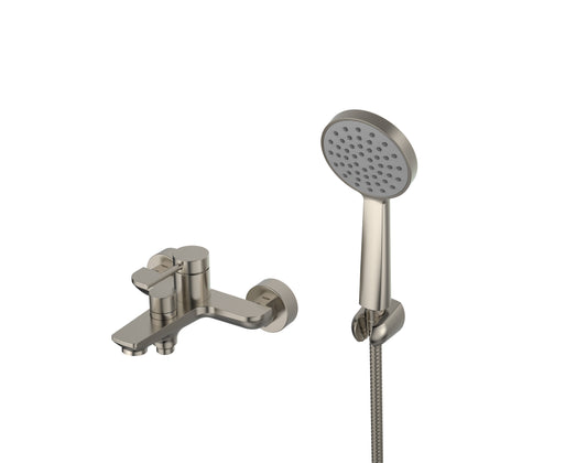 Cobra Tigris Bath Mixer Exposed Wall Type With Handshower Set 1/2 FI Brushed Nickel