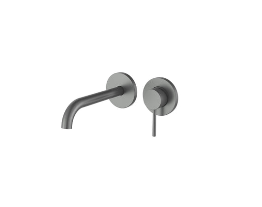 Cobra Tigris Basin Mixer Wall Type 1/2 FI Brushed Gun Grey