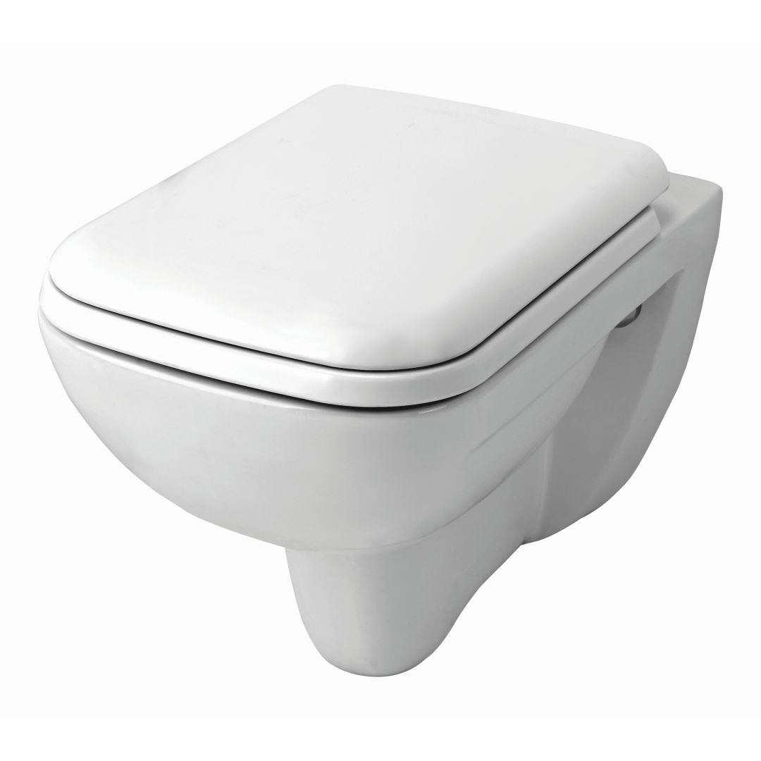 Vaal Urban Life Wall Hung Pan Rimless With Seat White