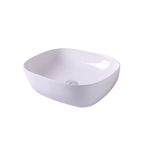 Vaal Hr Symmetry Rectangular Counter Top Basin No Tap Hole White