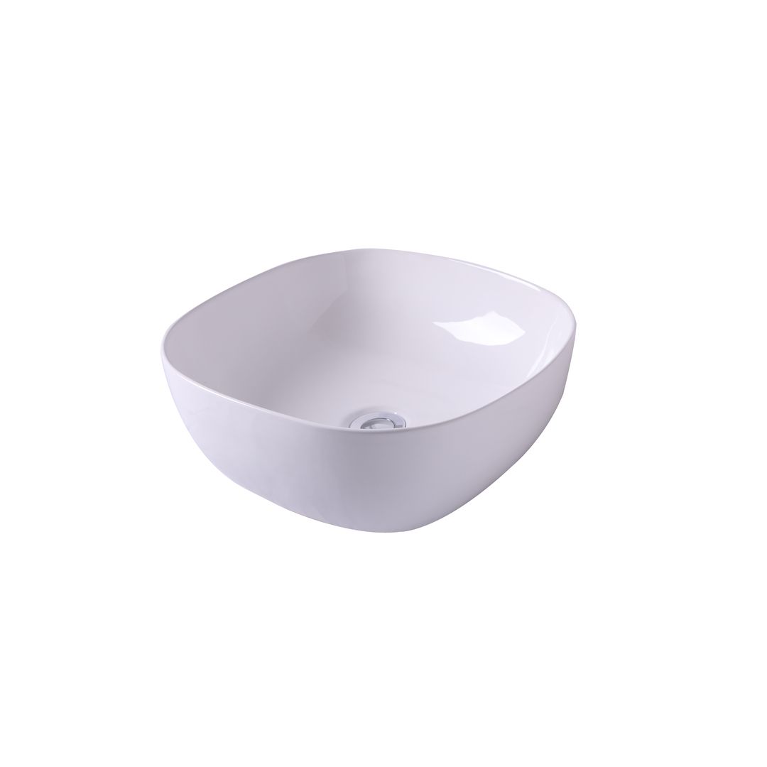 Vaal Hr Symmmetry Square Counter Top Basin No Taphole White