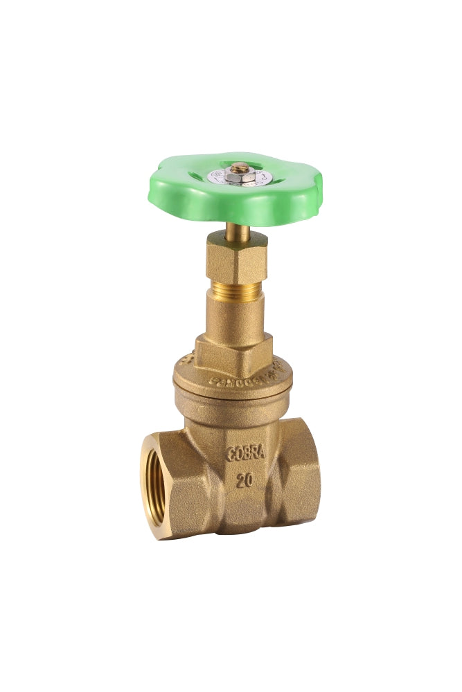 Cobra Gatevalve Green 1&1/2"FI Rough Brass