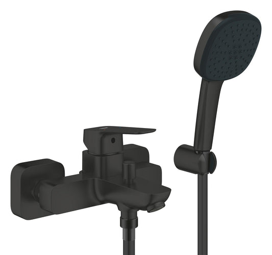 Grohe Cubeo Bath Mixer Exposed With Handspray Matte Black