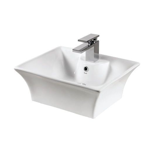 Vaal Oriele Counter Top Basin 1 Tap Hole White