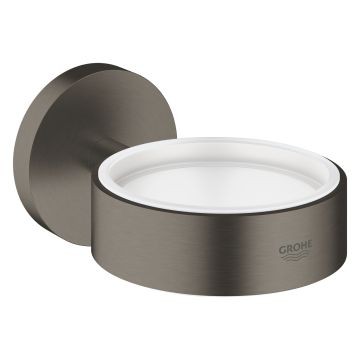 Grohe Essentials Glass/soap dish holder brushed hard graphite