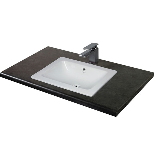 Vaal Concorde Slimlineline Rectangular Drop In No Taphole White