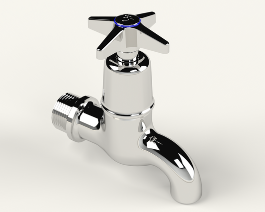 Cobra Star Original Light Pattern Bibtap Plain 3/4 MI Chrome