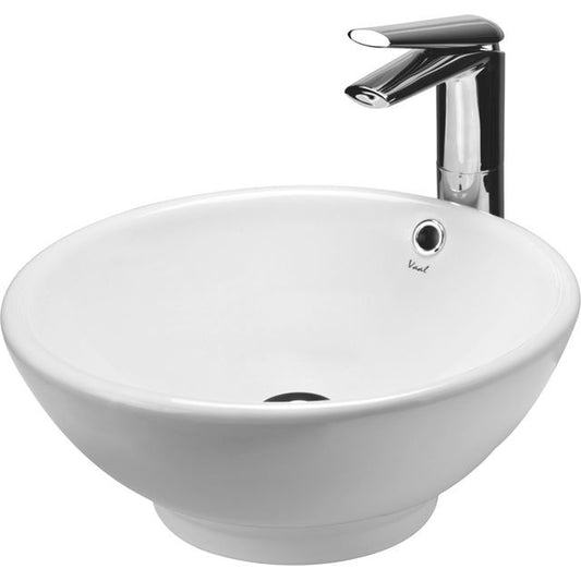 Vaal Savoy Design Round Counter Top Basin No Taphole White