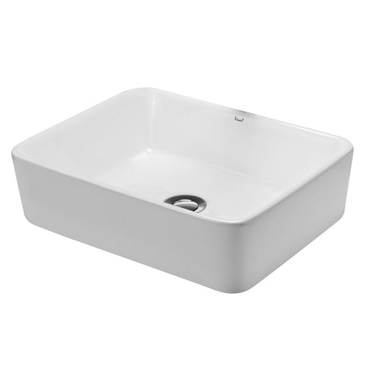 Vaal Alto Art Counter Top Rectangular Basin No Taphole White