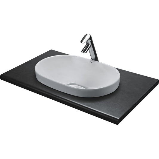 Vaal Zircon Oval Drop In Basin No Taphole White