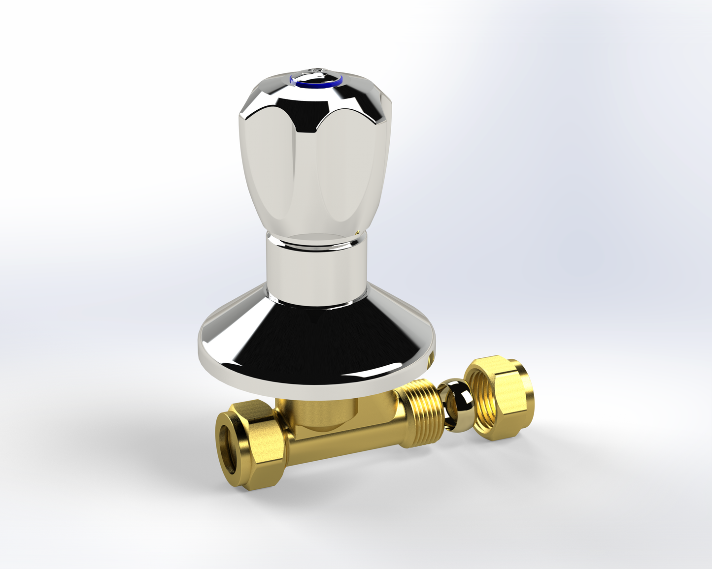 Cobra Stella Original Light Pattern Stoptap Underwall 15mm Compression Chrome