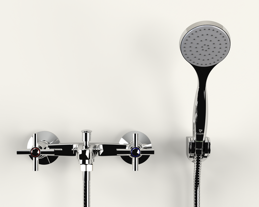 Cobra Ledimo Original Light Pattern Bath Diverter Mixer Wall Type & Handshower 1/2 MI Chrome