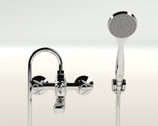Cobra Carina Original Light Pattern Bath Diverter Mixer Wall Type Chrome