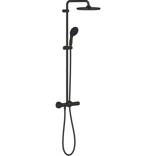 Grohe Tempesta System 250 Shower System With Thermostat For Wall Mounting Matte Black