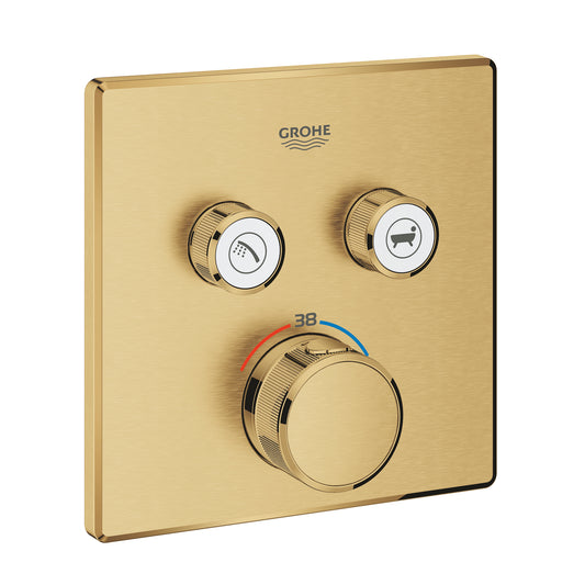 LAUNCHING MARCH 2026 Grohe Grohtherm Smartcontrol Thermostat For Concealed Installation With 2 Valves Brushed Cool Sunrise